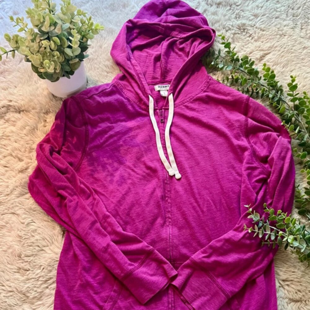 Old Navy Zip-Up Hoodie – Size large, Soft Purple